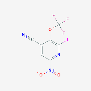 2-Iodo-6-nitro-3-(trifluoromethoxy)isonicotinonitrile