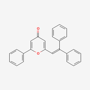 molecular formula C25H18O2 B13080024 2-(2,2-Diphenylvinyl)-6-phenyl-4H-pyran-4-one 