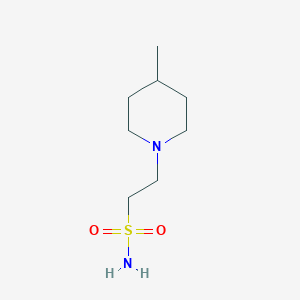 molecular formula C8H18N2O2S B13080026 2-(4-Methylpiperidin-1-yl)ethane-1-sulfonamide 