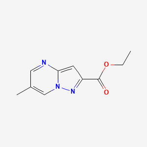 molecular formula C10H11N3O2 B13080032 Ethyl 6-methylpyrazolo[1,5-a]pyrimidine-2-carboxylate 