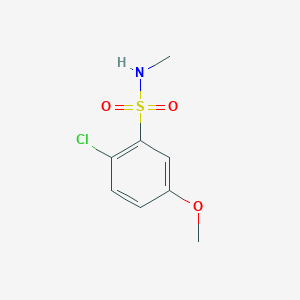 molecular formula C8H10ClNO3S B13080040 2-Chloro-5-methoxy-N-methylbenzene-1-sulfonamide 