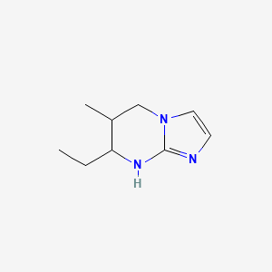 molecular formula C9H15N3 B13080047 7-Ethyl-6-methyl-5H,6H,7H,8H-imidazo[1,2-a]pyrimidine 