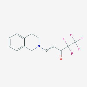 molecular formula C14H12F5NO B1308005 (E)-1-[3,4-dihydro-2(1H)-isoquinolinyl]-4,4,5,5,5-pentafluoro-1-penten-3-one 