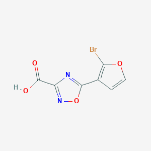 molecular formula C7H3BrN2O4 B13080070 5-(2-Bromofuran-3-yl)-1,2,4-oxadiazole-3-carboxylic acid 