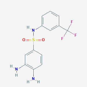 molecular formula C13H12F3N3O2S B1308009 3,4-二氨基-N-(3-(三氟甲基)苯基)苯磺酰胺 CAS No. 380349-00-8