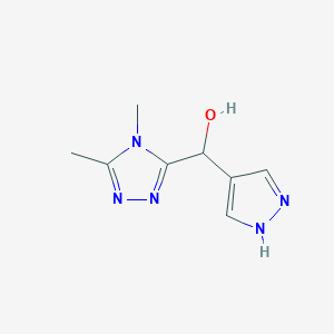 (Dimethyl-4H-1,2,4-triazol-3-yl)(1H-pyrazol-4-yl)methanol