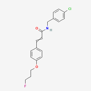 molecular formula C19H19ClFNO2 B1308014 N-[(4-chlorophenyl)methyl]-3-[4-(3-fluoropropoxy)phenyl]prop-2-enamide 