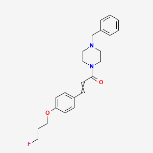 molecular formula C23H27FN2O2 B1308015 1-(4-Benzylpiperazin-1-yl)-3-[4-(3-fluoropropoxy)phenyl]prop-2-en-1-one 