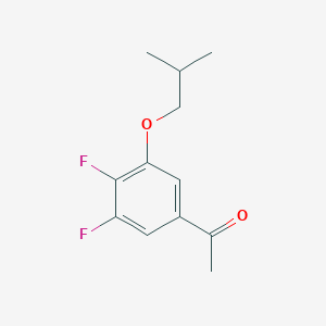 molecular formula C12H14F2O2 B13080153 1-(3,4-Difluoro-5-isobutoxyphenyl)ethanone 