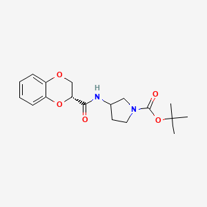 tert-butyl 3-[[(3R)-2,3-dihydro-1,4-benzodioxine-3-carbonyl]amino]pyrrolidine-1-carboxylate