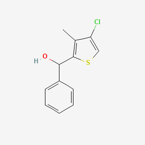 molecular formula C12H11ClOS B13080173 (4-Chloro-3-methylthiophen-2-yl)-phenylmethanol 