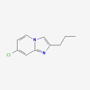 molecular formula C10H11ClN2 B13080196 7-Chloro-2-propylimidazo[1,2-a]pyridine 