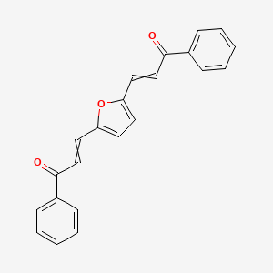 molecular formula C22H16O3 B1308020 3-[5-(3-Oxo-3-phenyl-1-propenyl)-2-furyl]-1-phenyl-2-propen-1-one 