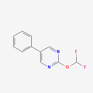 molecular formula C11H8F2N2O B13080206 2-(Difluoromethoxy)-5-phenylpyrimidine 