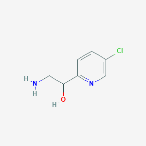 molecular formula C7H9ClN2O B13080213 2-Amino-1-(5-chloropyridin-2-YL)ethan-1-OL 