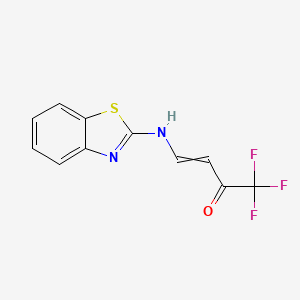 molecular formula C11H7F3N2OS B1308023 (E)-4-(1,3-benzothiazol-2-ylamino)-1,1,1-trifluoro-3-buten-2-one 
