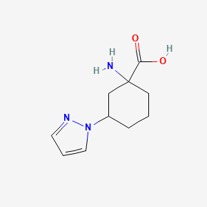 1-amino-3-(1H-pyrazol-1-yl)cyclohexane-1-carboxylic acid