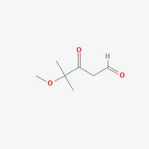 molecular formula C7H12O3 B13080247 4-Methoxy-4-methyl-3-oxopentanal 