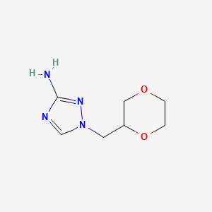 1-[(1,4-Dioxan-2-yl)methyl]-1H-1,2,4-triazol-3-amine