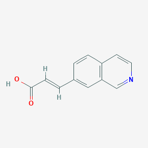 molecular formula C12H9NO2 B13080334 (2E)-3-(Isoquinolin-7-yl)prop-2-enoic acid 