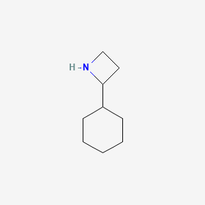 molecular formula C9H17N B13080344 2-Cyclohexylazetidine 