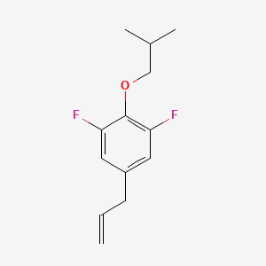 molecular formula C13H16F2O B13080358 5-Allyl-1,3-difluoro-2-isobutoxybenzene 