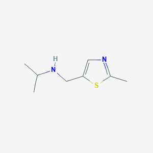 molecular formula C8H14N2S B13080374 Isopropyl-(2-methyl-thiazol-5-ylmethyl)-amine 