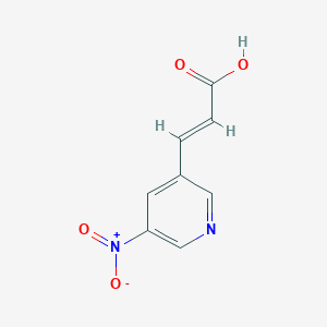 molecular formula C8H6N2O4 B13080453 3-(5-Nitropyridin-3-yl)prop-2-enoic acid 