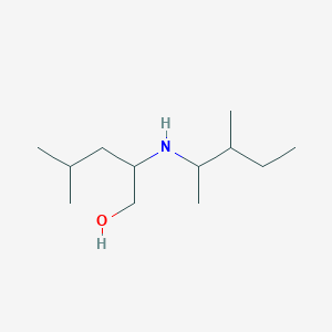 molecular formula C12H27NO B13080489 4-Methyl-2-[(3-methylpentan-2-yl)amino]pentan-1-ol CAS No. 1247914-82-4