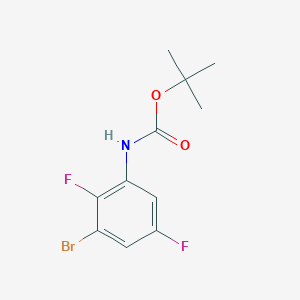 molecular formula C11H12BrF2NO2 B13080495 tert-Butyl (3-bromo-2,5-difluorophenyl)carbamate 