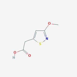 molecular formula C6H7NO3S B13080503 2-(3-Methoxy-1,2-thiazol-5-yl)acetic acid 