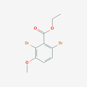 molecular formula C10H10Br2O3 B13080504 Ethyl 2,6-dibromo-3-methoxybenzoate 