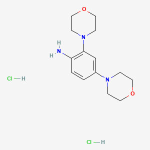 molecular formula C14H23Cl2N3O2 B13080534 2,4-Dimorpholin-4-ylaniline dihydrochloride 