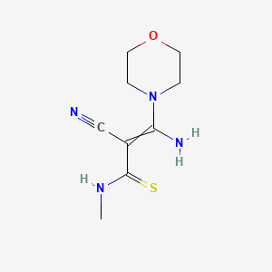 3-amino-2-cyano-N-methyl-3-morpholino-2-propenethioamide
