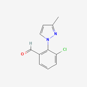 3-Chloro-2-(3-methyl-1H-pyrazol-1-yl)benzaldehyde