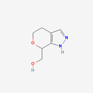 molecular formula C7H10N2O2 B13080619 (2,4,5,7-Tetrahydropyrano[3,4-c]pyrazol-7-yl)methanol 