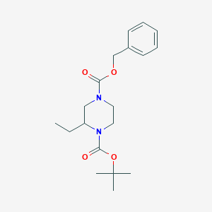 4-Benzyl 1-tert-butyl 2-ethylpiperazine-1,4-dicarboxylate