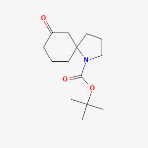 molecular formula C14H23NO3 B13080659 tert-Butyl7-oxo-1-azaspiro[4.5]decane-1-carboxylate 