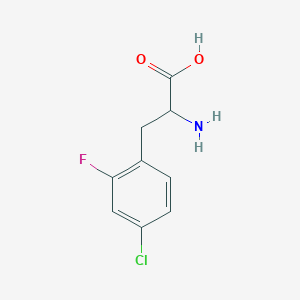 molecular formula C9H9ClFNO2 B1308066 2-Amino-3-(4-chloro-2-fluorophenyl)propanoic acid CAS No. 754944-16-6