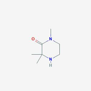 molecular formula C7H14N2O B13080660 1,3,3-Trimethylpiperazin-2-one 