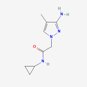 2-(3-amino-4-methyl-1H-pyrazol-1-yl)-N-cyclopropylacetamide