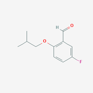 molecular formula C11H13FO2 B13080690 5-Fluoro-2-isobutoxybenzaldehyde 