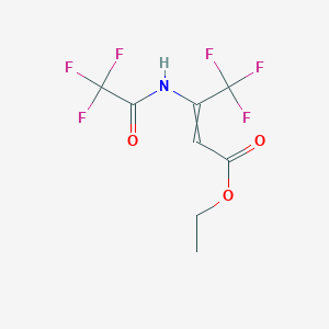 molecular formula C8H7F6NO3 B1308070 Ethyl 4,4,4-trifluoro-3-[(2,2,2-trifluoroacetyl)amino]-2-butenoate 