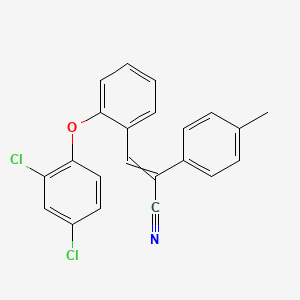 (E)-3-[2-(2,4-dichlorophenoxy)phenyl]-2-(4-methylphenyl)-2-propenenitrile