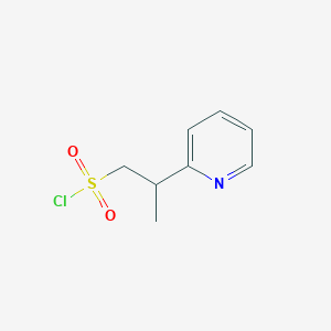 molecular formula C8H10ClNO2S B13080722 2-(Pyridin-2-YL)propane-1-sulfonyl chloride 