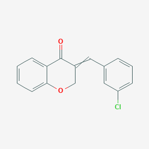 molecular formula C16H11ClO2 B1308074 3-[(E)-(3-chlorophenyl)methylidene]-2,3-dihydro-4H-chromen-4-one 