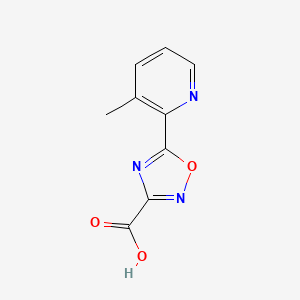 molecular formula C9H7N3O3 B13080747 5-(3-Methylpyridin-2-yl)-1,2,4-oxadiazole-3-carboxylic acid 