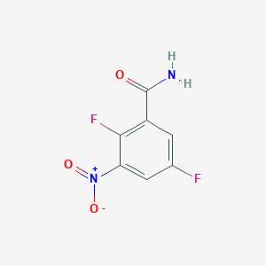 molecular formula C7H4F2N2O3 B13080768 2,5-Difluoro-3-nitrobenzamide 