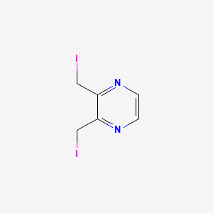 molecular formula C6H6I2N2 B13080776 2,3-Bis(iodomethyl)pyrazine 