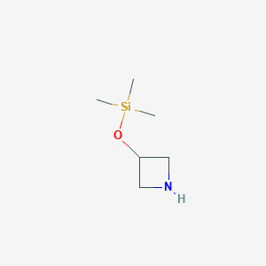 molecular formula C6H15NOSi B13080782 3-[(Trimethylsilyl)oxy]azetidine 